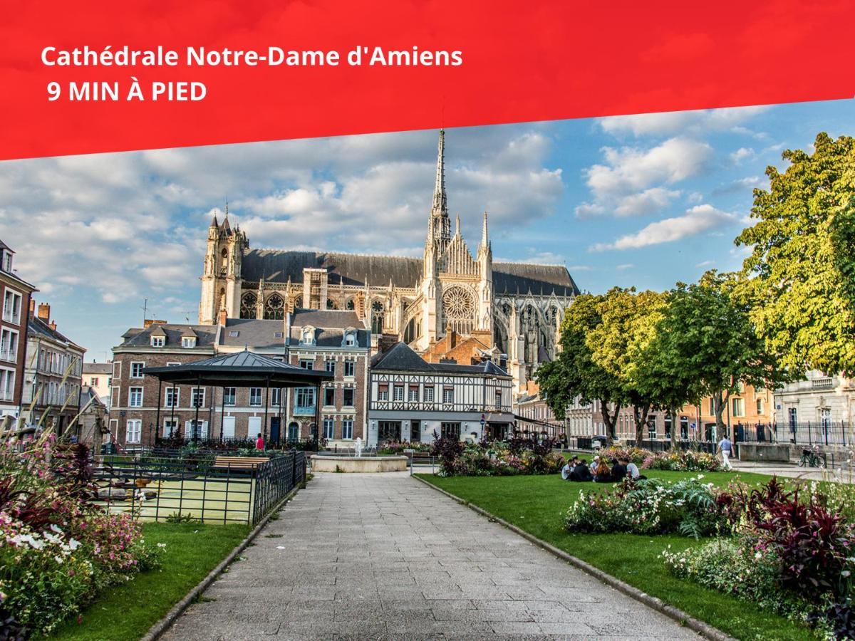 Superbe Appartement-Sauna-Cinema-Parking-Gare Amiens Exteriör bild